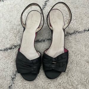 Dior Black Leather Heels
